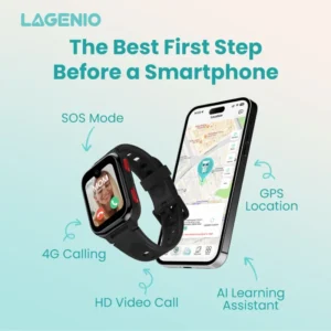 LAGENIO SIM Card Camera 4G Kids Smartwatch Waterproof IP68 Video Call LBS WIFI GPS Location SOS Kids Smart Phone Watch