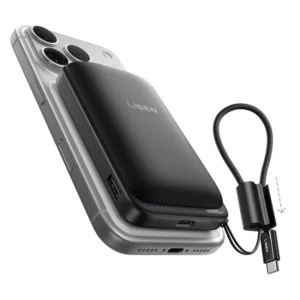 LISEN New Qi2.2 Magnetic Power Bank 65W Fast Charger 25W Wireless External Battery Built in Cable for Laptop Macbook Air