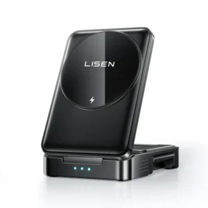 LISEN Premium Quality 15W 3 In1 Wireless Charger Portable Design Foldable Mini Charging Station for iPhone Apple Watch Earbuds