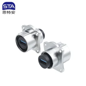 LP24 USB 3.0 Socket Durable Charging Data Sync Connector IP67 Waterproof Power Socket For Fast Charging Data Transfer 0.5A