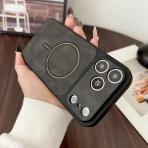 Leather Shockproof Magnetic Mobile Phone Case Funda De Telefono De Cuero for iPhone 13 14 15 16 Air 17 Pro Max