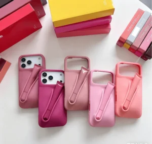 Lipstick with Logo Boxed Phone Case iPhone 11 12 13 14 15 16 17 Promax Silicone Phone Accessories