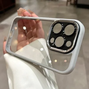 Luxury Armor Transparent Soft Silicone Case for iPhone 11 12 13 14 15 16 Pro Max Clear Shockproof Hard Cover