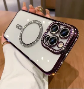 Luxury Diamond Glitter Shockproof Transparent Mobile Phone Case for iPhone 11 12 13 14 15 Pro Max