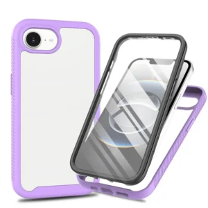 Luxury Full Coverage Shockproof PC Hard TPU Case with Screen Protector Mobile Phone Case for iPhone 16e 16 Plus 16 15 Pro Max
