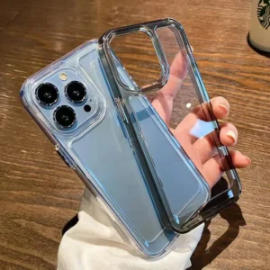 Luxury Hard Acrylic Phone Case for 11 12 13 14 15 Clear Space Shell Cover Shockproof Transparent Crystal Mobile Phone Case