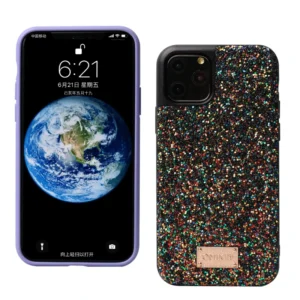Luxury Hard Back Cover Silver Color Bling Bling Glitter Sequin Stone Shockproof Mobile Phone Case for 11 X Xs Max XR
