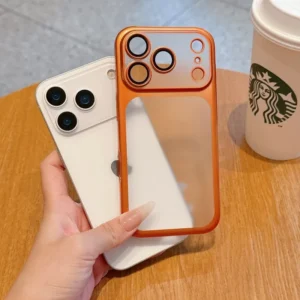Luxury Matte PC Hard Mobile Phone Case for 17 16 15 14 Pro Max with Lens Protection Shockproof Electroplated Cover