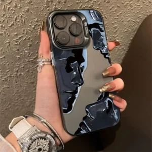 Luxury Plating PC Hard Mobile Phone Case 3D Design Phone Cover for iPhone 16 15 14 13 12 Plus Pro Max