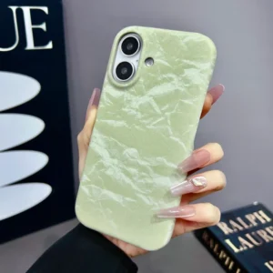 Luxury Shockproof Hard Mobile Phone Cover for Iphone 16 15 14 13 Pro Max Silk Velvet Slim Pu Leather Phone Case for Iphone 17