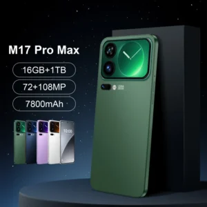 M17 Pro Max 5G Smartphone Global Version with 108MP Beauty Camera 16GB RAM 1TB ROM Android 15 Dual SIM Telephone