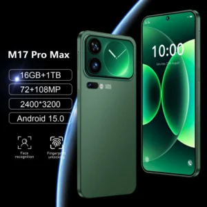 M17 ProMax Android Smartphone 7.3″ HD Screen 7800mAh Battery Deca Core LTE CDMA Multi Language Face ID