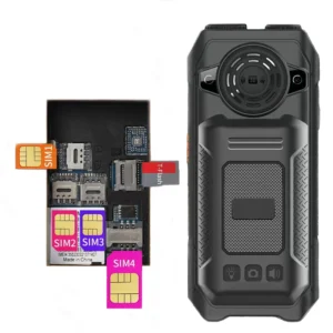 M6000 Long Life 2.4 Inch Rugged Mobile Phone 4 Sim Backup Feature Phone
