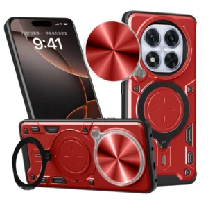 Magnetic Back Cover for Xiaomi Redmi Note 15 14 13 12 11 10 9 8 Pro Plus Rugged Stand Mobile Phone Case