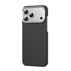 Magnetic Carbon Fiber Phone Case for 17 Pro Shockproof Hard Back Cover Wireless Charge Anti Fingerprint