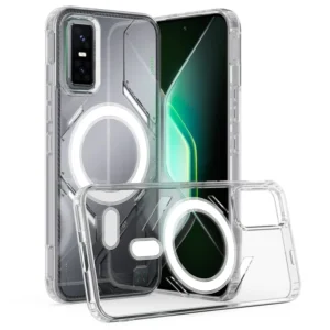 Magnetic Case for Infinix GT 50 Pro 5G X6891 GT 30 Pro 5G X6873 GT 30 5G X6876 Clear Acrylic PC Back Wireless Charging Cover