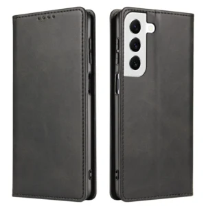 Magnetic Flip Stand Cover for Samsung Galaxy S26 S25 S24 S23 S22 S21 Ultra Note 20 10 Calf Grain PU Leather Case