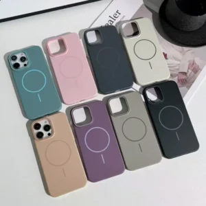 Magnetic PC Hard Shell Phone Case for iPhone 16 Pro Max Thin Simple Solid Color Luxurious Men Cover for iPhone 15 14 13 12 11