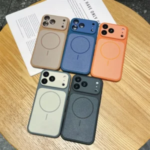 Magnetic Phone Case for iPhone 17 16 15 14 13 Pro Max Full Camera Protection Anti-Slip Shockproof Hard Back Cover