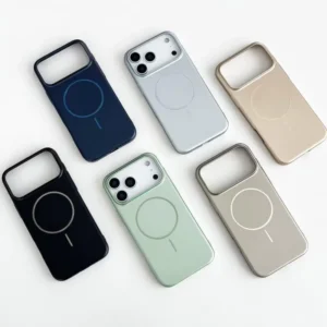 Metallic Paint Magnetic Hard PC Phone Case for iPhone 17 16 15 14 Pro Max 13 12 11 Pro Rugged Ultra-Thin Mobile Cover