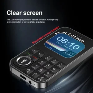 Mini 2G Keypad Dual SIM Multi function Student Backup Card Mobile Phone Rear 2.01 Inch Strong Flashlight