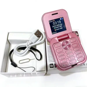 Mini Flip Phone i17 Pro Dual SIM Flip Feature Phone 2G Network Quad Band Unlocking 1.77 Inch Dual SIM Foldable Mobile Phone