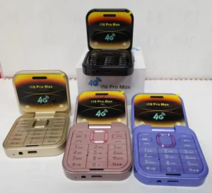 Mini I16 PRO Dual SIM Foldable 4G Feature Phone with Spanish French German Languages Video Player
