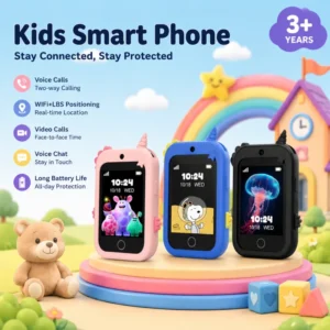 Mini Kids Smart Mobile Phones SIM Card Video Call WIFI+LBS Position Parental Controls Waterproof Kids Smartphone Telephone