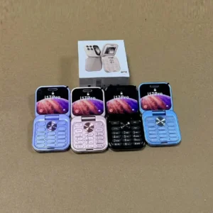 Mini Phone I17 Pro Dual SIM Card Fold Mobile Phone 2G Network Video Player Mini Size Folding Feature Phone