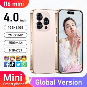 Mini Smartphone I16 4G 64GB 2500mAh Dual Camera 4 inch HD OLED Android 8.1 Face Recognition Dual SIM CDMA
