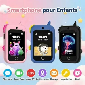 Mini Telephone Intelligent Pour Enfants Avec Emplacement Carte SIM Appels Video WIFI Et LBS Etanche SOS Smartphone Pour Enfants