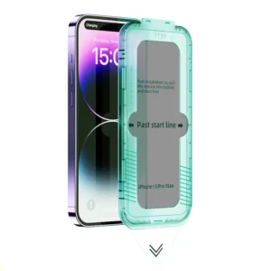 Mobile Case Screen Protector Full Coverage Tempered Glass for iPhone 15 Dust-Removal Privacy Easy App Screen Protector