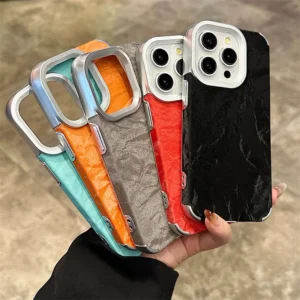 Mobile Phone Cases for iPhone 18 17 16 15 14 Electroplated Matte Marble Texture Case for iPhone 18 Pro Max