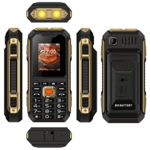 Mobile Phone Rugged Style With Built in Flashlight 2G GSM Dual SIM 1.77 Inch 4000mAh Battery Custom Logo Software in Stock