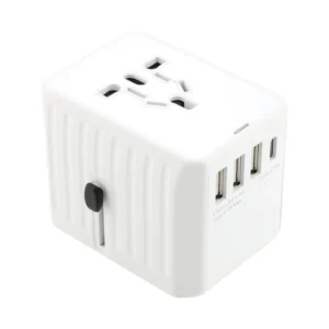 Multi Plug AC Adapter Charger Worldwide Chargers with 3 USB Ports and Type C PD QC3.0 Fireproof Material Travel Adapter