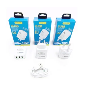 Multi Port Adapter Chargers 2in1 3USB With Micro Type C iOS USB Cable Wall Charger Adapter for Phone Charger