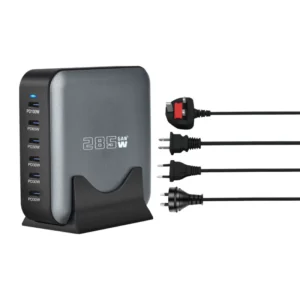 Multifunctional Desktop Smart Charger Adapter 100W 65W 30W Compatible UK/AU EU US Sockets for Laptop Mobile Phone Use 285W GaN