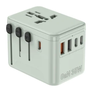 Multipurpose Plug Chargers Adapters Universal World Travel Adapter Custom International International Travel Power Adapter logo