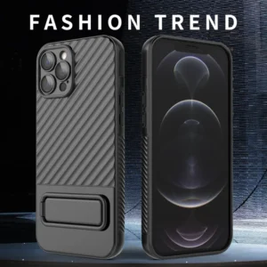 New Design Phone Back Cover with Holder Soft TPU Mobile Phone Case for iPhone 15 14 13 12 11 Pro XS Max Shockproof Phone Case