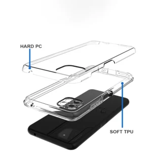 New Dual Layer Transparent PC TPU Heavy Duty Phone Case for iPhone 17 16 15 14 Pro Max Phone Cover