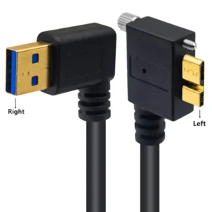 New Micro To USB A 3.0 Data Charging Adapter Type A USB3.0 To Micro 3.0 5pin Cable Left Angle USB Panel Cable With Screw