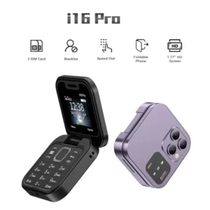 New Mini Flip Mobile Phone FM Radio Magic Voice Blacklist Speed Dial Vibration 2SIM Card Small Display Foldable Cellphone