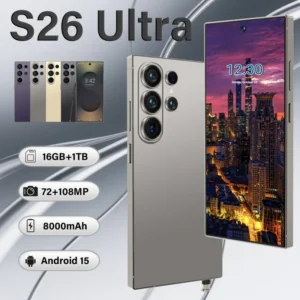 New Model S26 ultra Android 15 5G Smartphone New 5G 6.9Inch Display 16GB RAM 1TB ROM Deca Core CPU Quick Charge