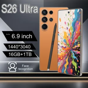 New Original Unlocked S26 Ultra 5G Smartphone 6.9 Inch 120Hz Display 16GB+1TB Android 15 Face Recognition 100W Quick Charge