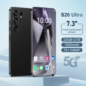 New S26 Ultra 22GB+2TB 7.3inch 108MP 5G Android 16.0 Smartphone Dual SIM Snapdragon 800 100W Quick Charge Deca Core HD Spanish