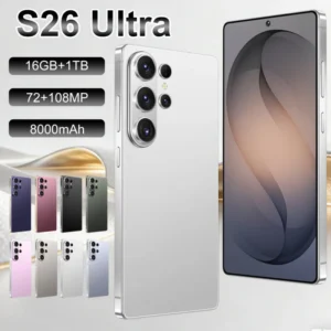 New S26 Ultra 5G Smartphone 7.3Inch HD Screen Deca Core Android 15 Dual SIM 100W Quick Face Unlock 108MP Spanish