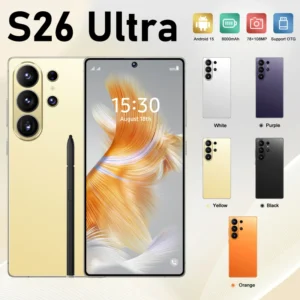 22GB+2TB New S26 Ultra Android 15 5G LTE Smartphone 6.8″ 144Hz 108MP Camera 65W Quick Charge Big Screen Phone