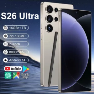 Brand New S26 Ultra 5G Smartphone 16GB+1TB Android 14 108MP HD Screen 5G 7.3inch Dual Card Decacore CPU 65W Quick Charge