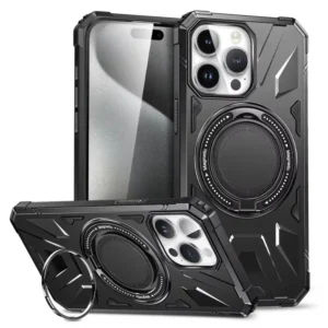 New Style Hardness Magnetic Card Phone Case for iPhone 15 Pro Max