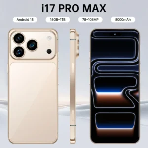 No Brand 5G Smartphone with 3G 4G Support Budget Customizable Phone in I17 Pro Max Design OEM ODM for Cross Border